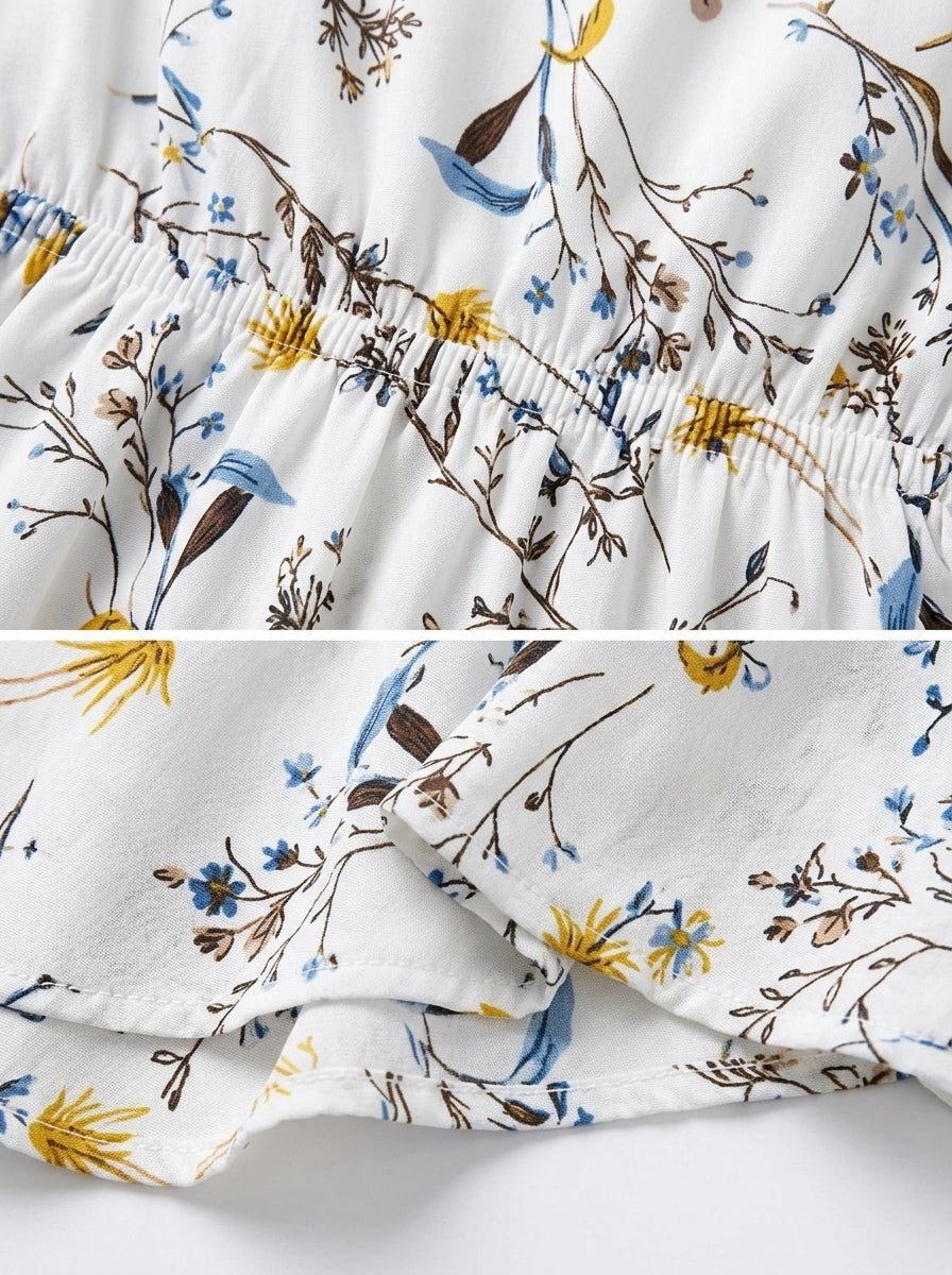 Celeste – Elegante Floral Midi Jurk