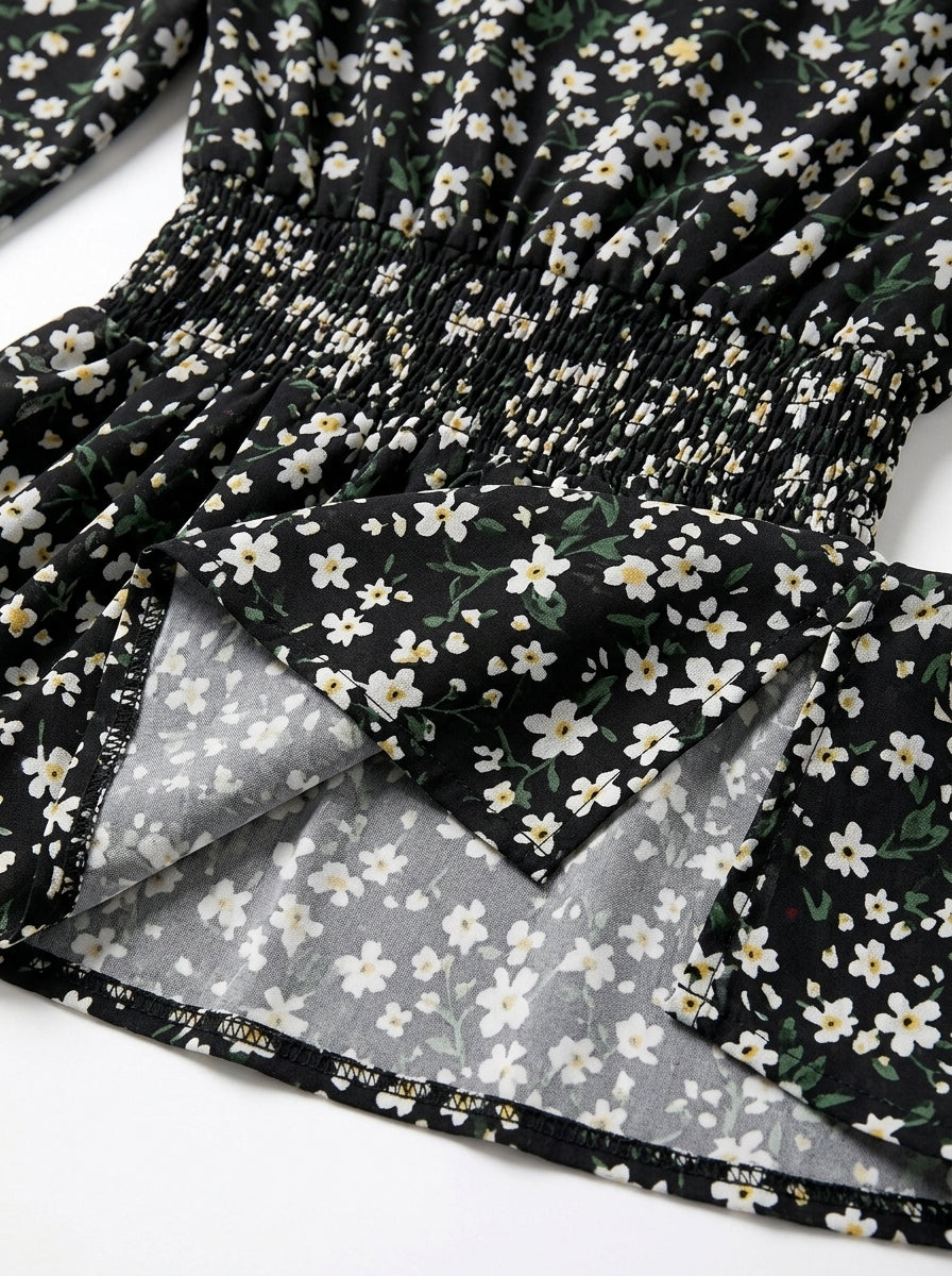 Forest Bloom – Groene Elegante Jurk