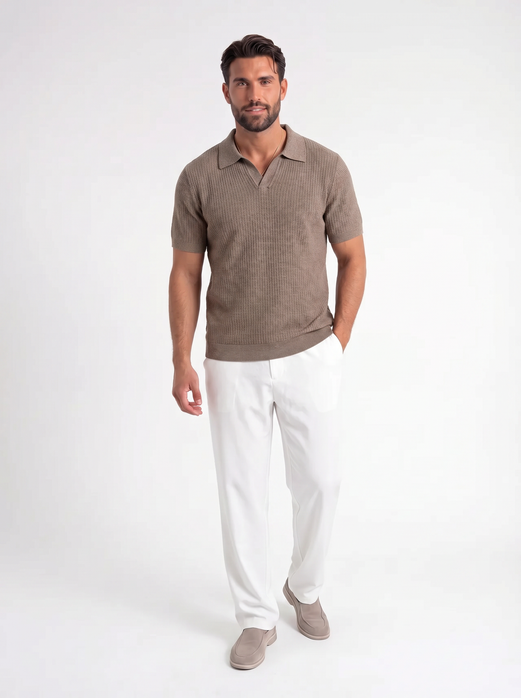 Luca – Gebreide Polo T-Shirt