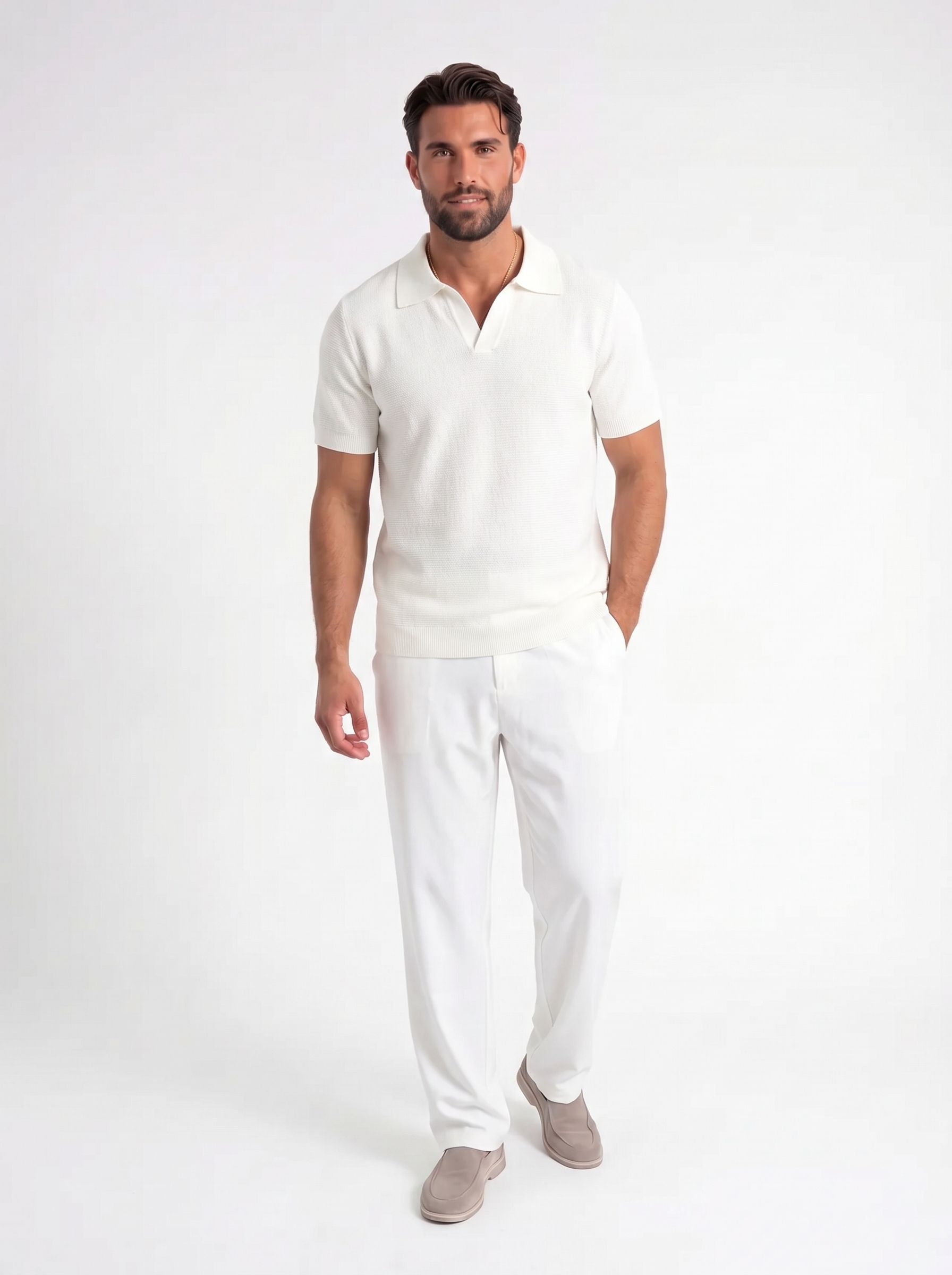 Luca – Gebreide Polo T-Shirt