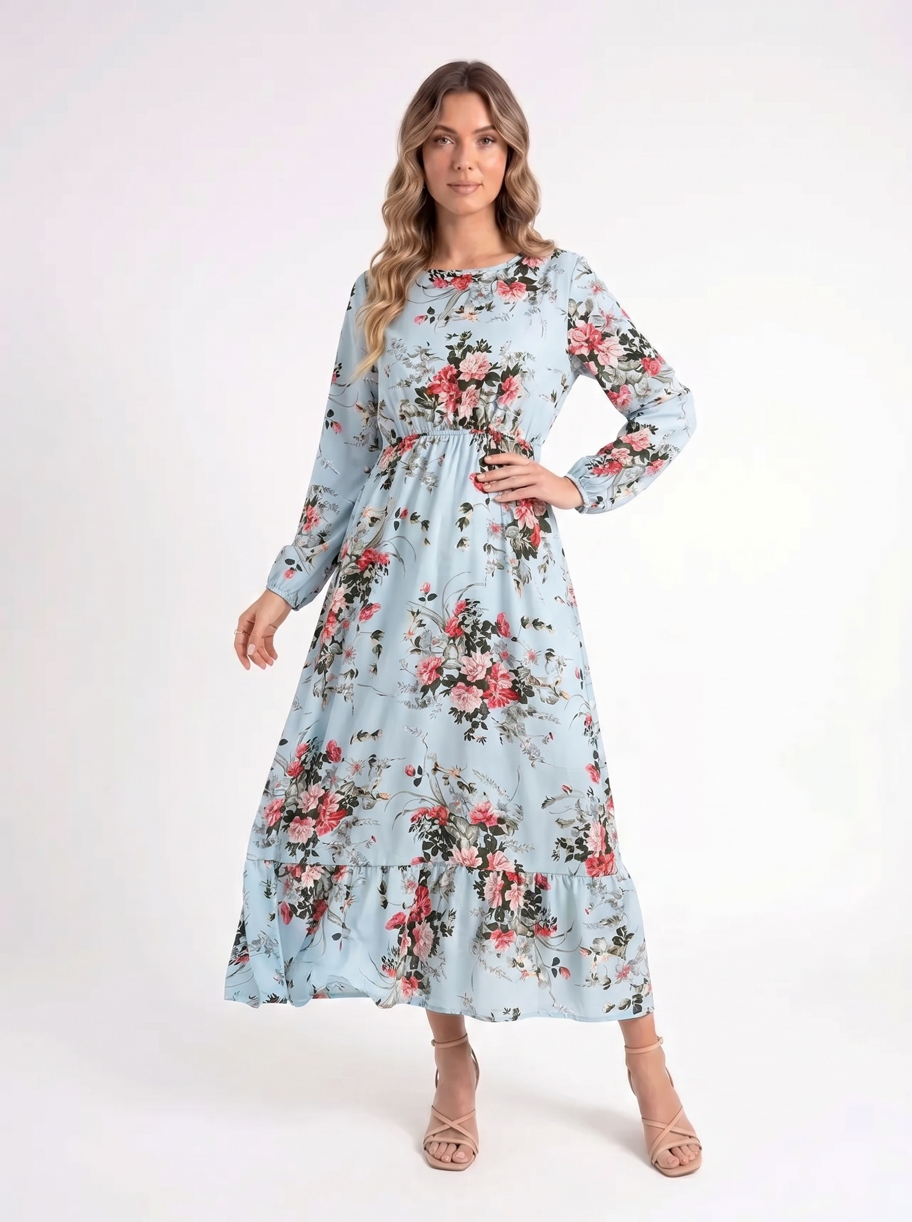 Nova – Floral Midi Jurk