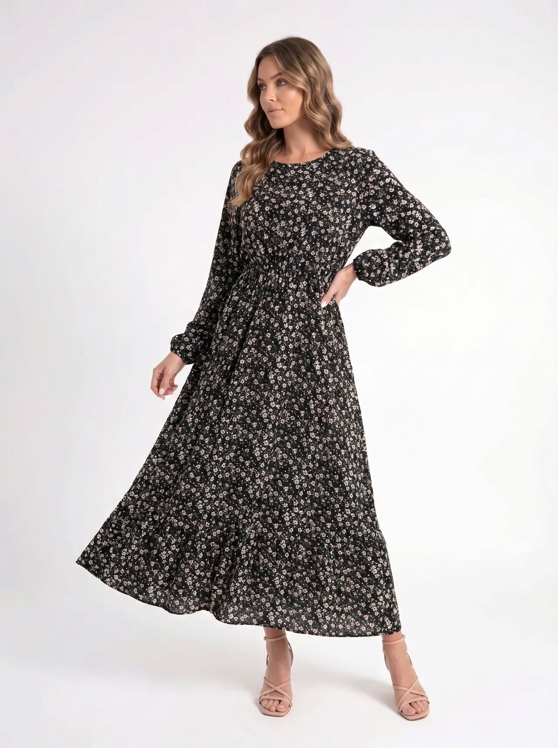 Nova – Elegante Floral Maxi Jurk