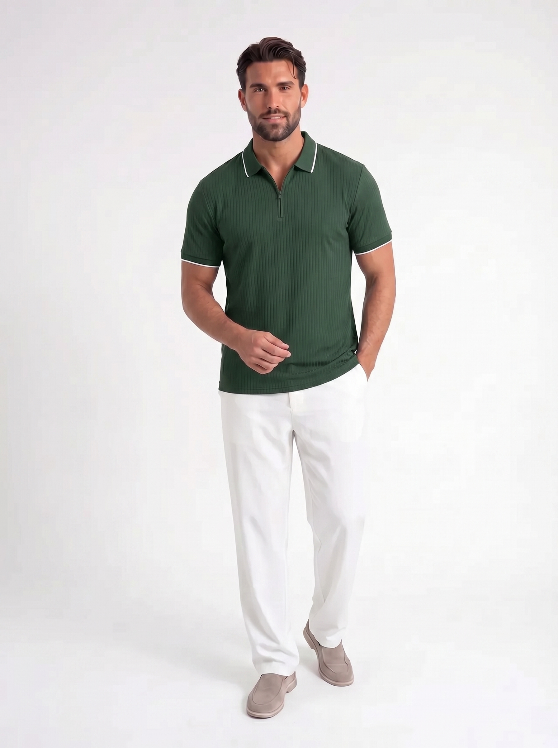 Armin – Polo met Rits en Structuur