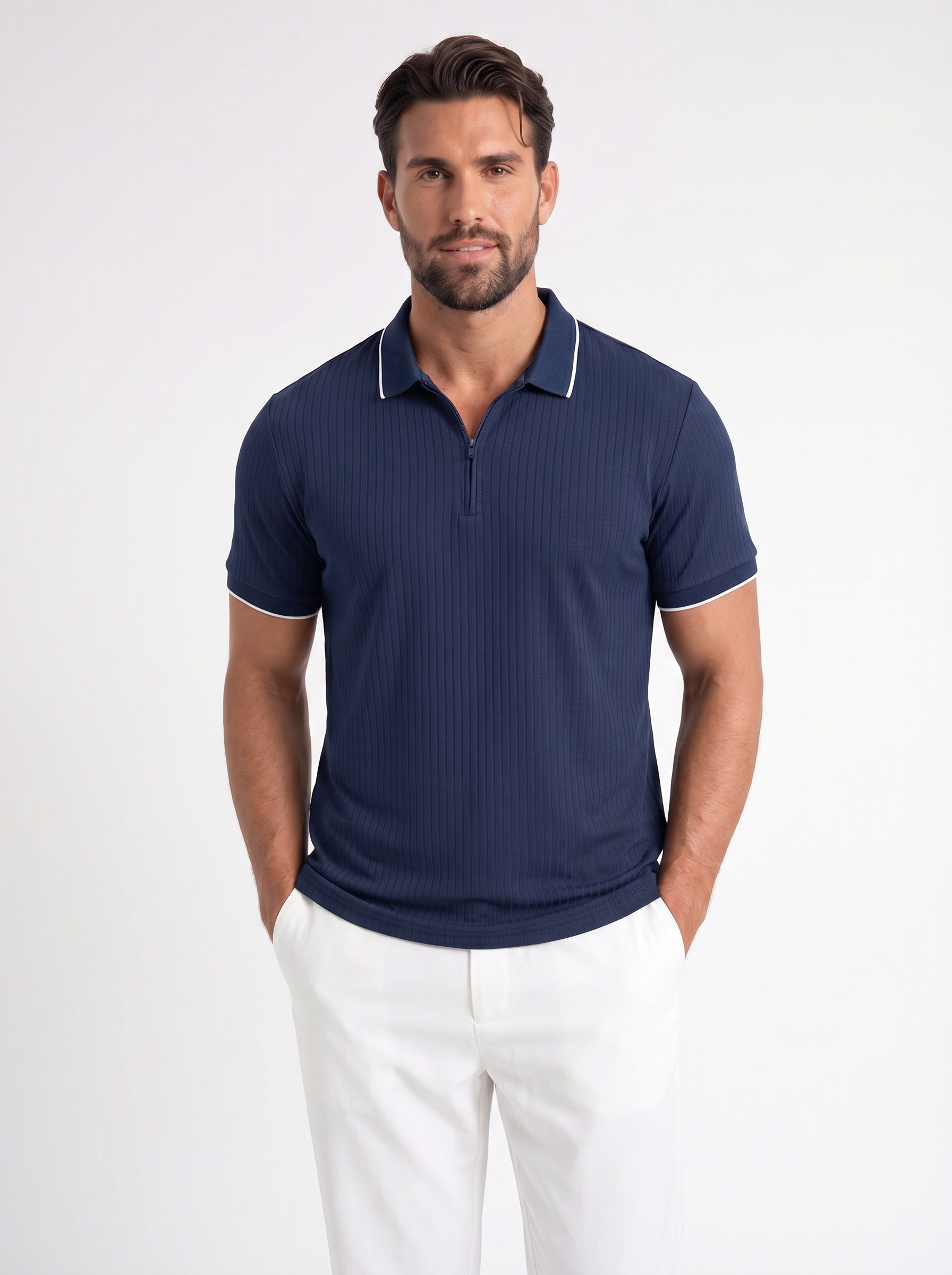 Armin – Polo met Rits en Structuur